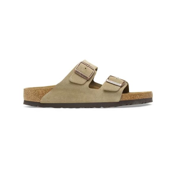 Birkenstock Arizona Soft Footbed Suede Leather Sandals - Taupe 0051461 - Picture 1 of 6